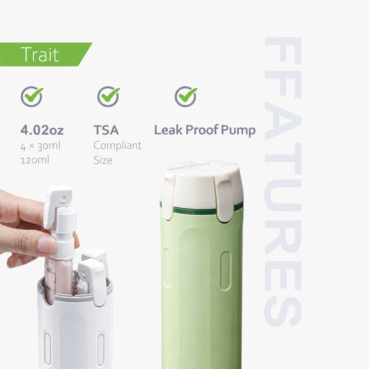 Travel Liquid Dispenser Bottles Set – Leak-Proof Refillable TSA Approved Travel Containers TheCartHive