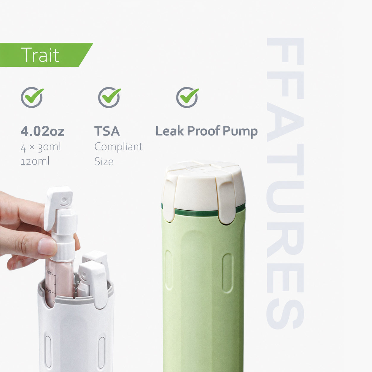 Travel Liquid Dispenser Bottles Set – Leak-Proof Refillable TSA Approved Travel Containers TheCartHive