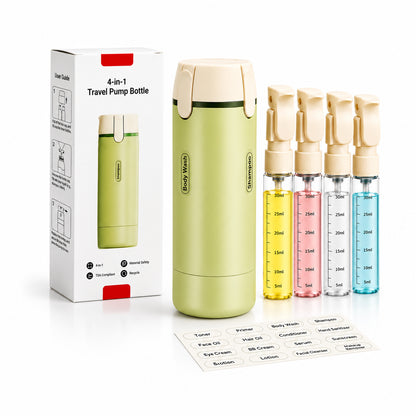 Travel Liquid Dispenser Bottles Set – Leak-Proof Refillable TSA Approved Travel Containers TheCartHive