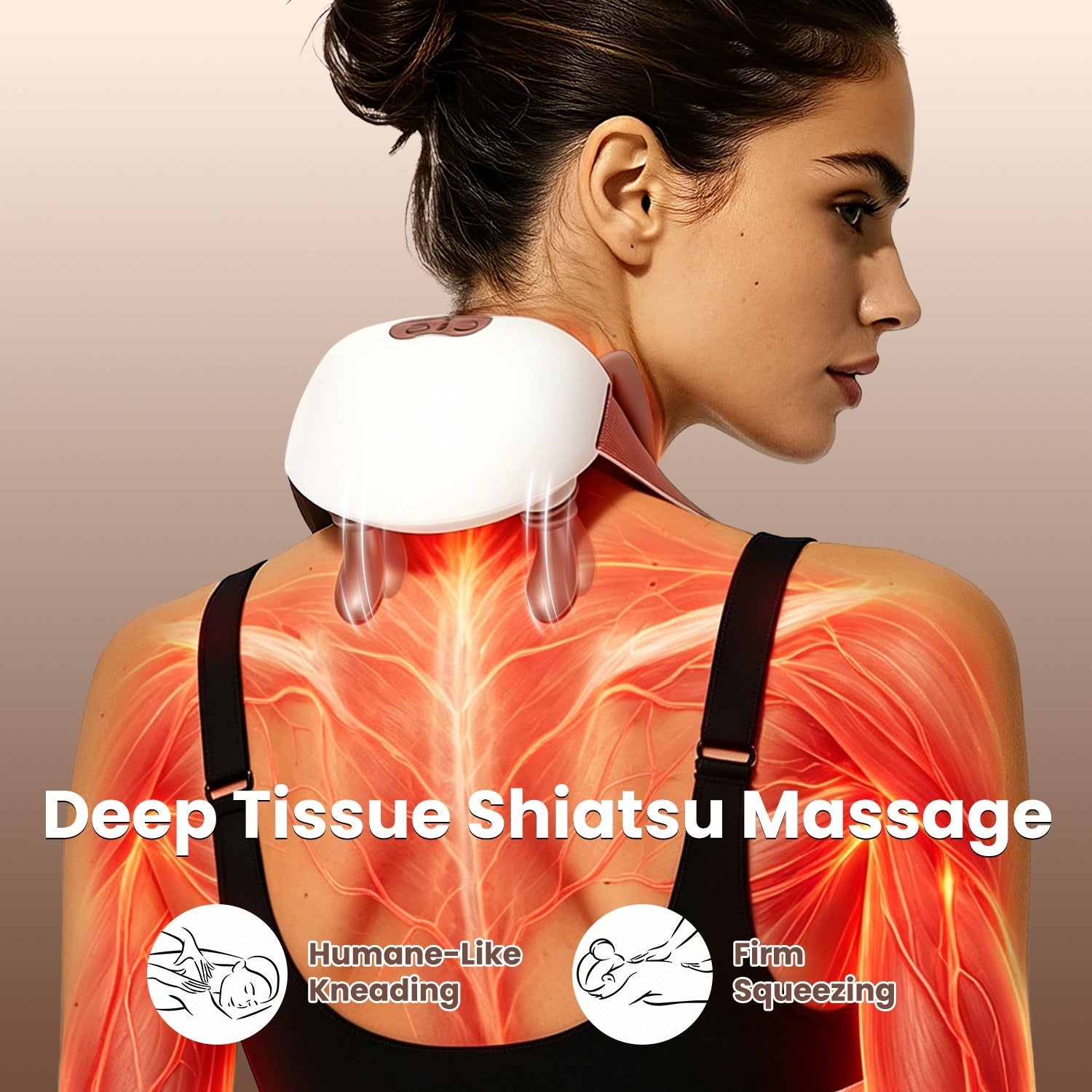 cordless shiatsu neck massager with heat