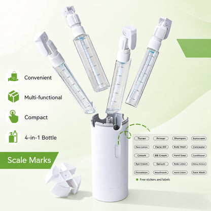 Travel Liquid Dispenser Bottles Set – Leak-Proof Refillable TSA Approved Travel Containers TheCartHive